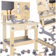 Bērnu Rotaļu Komplekts Konstruktors Koka Darbnīca ar koka darbarīkiem un galdu | Workshop with wooden tools and work table